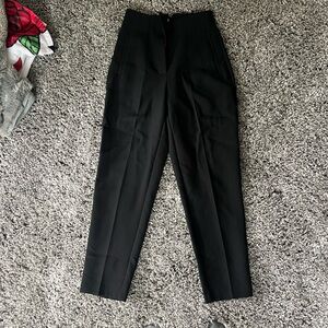 Black high waisted straight leg Zara dress pants in size XS